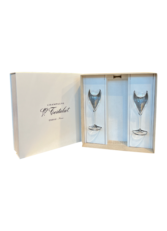 Box for one bottle with 2 glasses V.Testulat